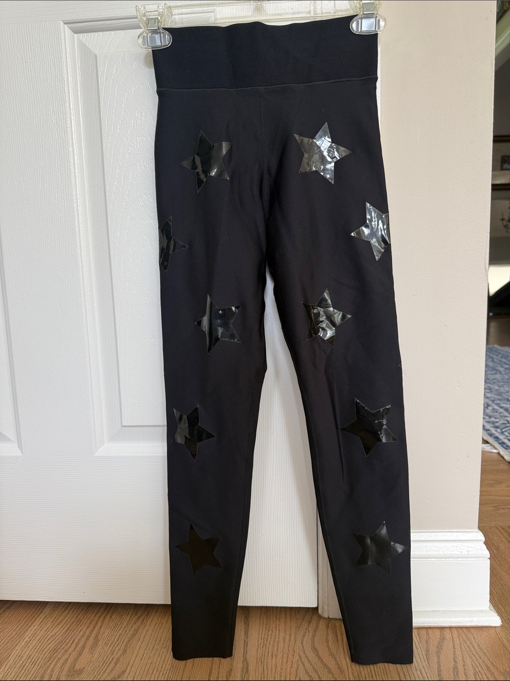 ultracor Black Leggings with Shiny Star Accents